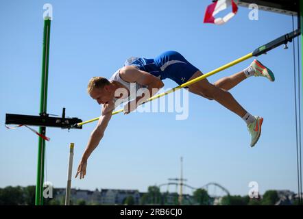 Tuschling Niklas (1. S.ROSTOCK) Action, Männerstampf-Finale, am 7. Juli 2022 in Düsseldorf. Das Finale 2023 Rhein-Ruhr von 06,07 bis 09.07.2023 Stockfoto