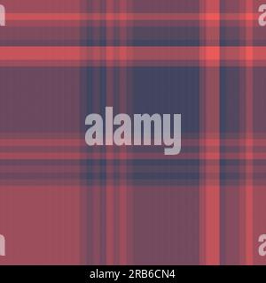 Nahtlose Hintergrundstruktur aus Vektortextilien mit Karomuster Schottenmuster in Rot- und Pastellfarben. Stock Vektor