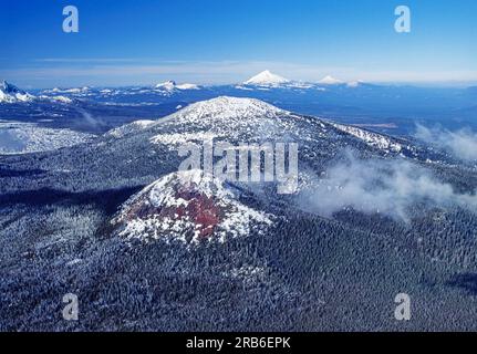 Luftaufnahme der Cascade Mountains, Oregon, USA Stockfoto