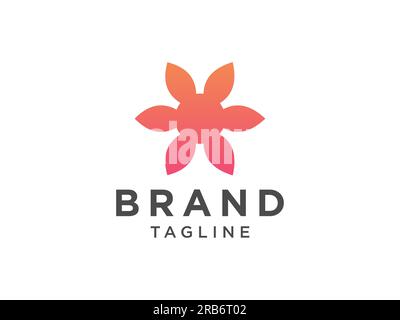 Logo Mit Abstrakter Sternblume. Verwendbar für Logos für Natur, Salon, Spa, Kosmetik und Schönheit. Designvorlage Für Flat Vector-Logos Stock Vektor