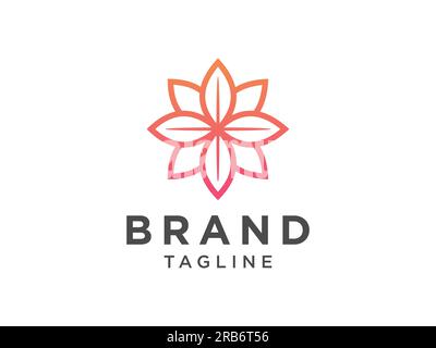 Logo Mit Abstrakter Sternblume. Verwendbar für Logos für Natur, Salon, Spa, Kosmetik und Schönheit. Designvorlage Für Flat Vector-Logos Stock Vektor