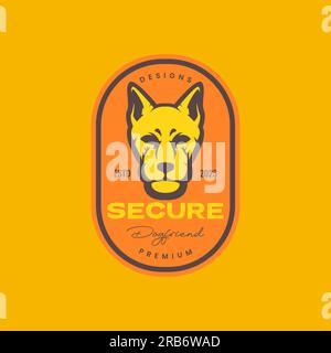 Tiertiere Hund Kopf Doberman Vintage Logo Vektor Stock Vektor