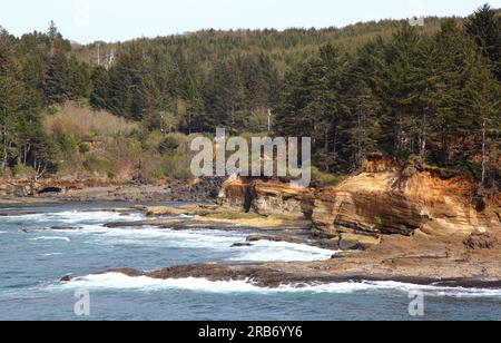 Entlang der Küste Oregons: Boiler Bay Stockfoto