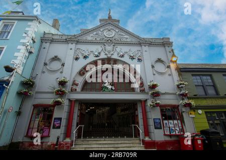 Eingang zur St Georges Arcade in Falmouth, Cornwall, Großbritannien Stockfoto