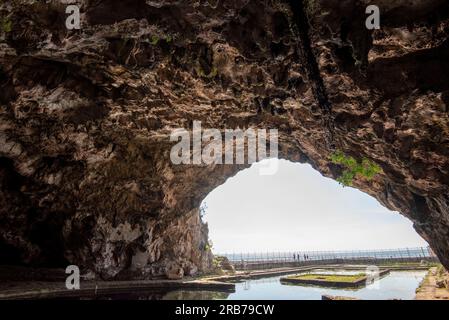 Sperlonga Höhle in Tiberio Ruinen - Italien Stockfoto