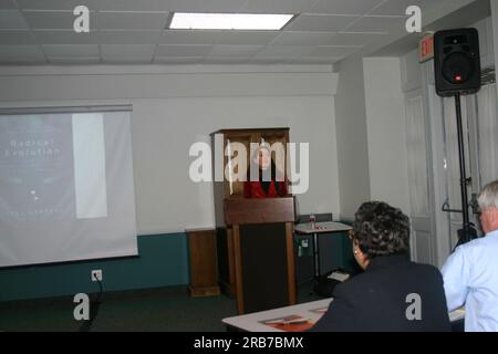 Vortrag auf dem WeltAIDS-Welttag zur Innenmarkierung Stockfoto
