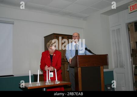 Vortrag auf dem WeltAIDS-Welttag zur Innenmarkierung Stockfoto