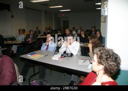 Vortrag auf dem WeltAIDS-Welttag zur Innenmarkierung Stockfoto