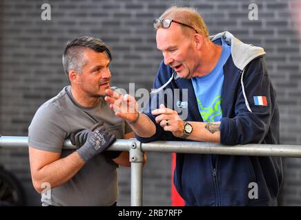 Paul Smith während des Spiels der National Development League zwischen Belle Vue Aces und Kent Royals im National Speedway Stadium, Manchester, am Freitag, den 7. Juli 2023. (Foto: MI News) Guthaben: MI News & Sport /Alamy Live News Stockfoto