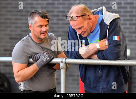 Paul Smith während des Spiels der National Development League zwischen Belle Vue Aces und Kent Royals im National Speedway Stadium, Manchester, am Freitag, den 7. Juli 2023. (Foto: MI News) Guthaben: MI News & Sport /Alamy Live News Stockfoto