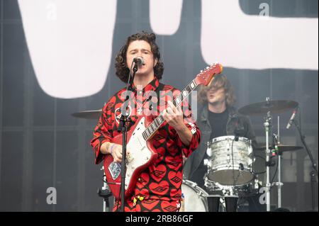 Glasgow, Großbritannien. 07. Juli 2023. Kyle Falconer Performing the View auf der TRNSMT 2023 Glasgow Green Glasgow Credit: Glasgow Green at Winter Time/Alamy Live News Stockfoto