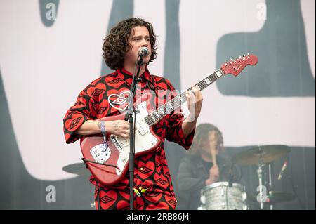 Glasgow, Großbritannien. 07. Juli 2023. Kyle Falconer Performing the View auf der TRNSMT 2023 Glasgow Green Glasgow Credit: Glasgow Green at Winter Time/Alamy Live News Stockfoto