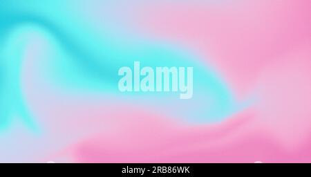 Dunkelkörniger abstrakter Hintergrund mit Farbverlauf in Cyan- und Pink-Tönen. Rauschstruktureffekt durch leuchtendes Punktlicht. Hintergrundbild und Hintergrund. Stockfoto