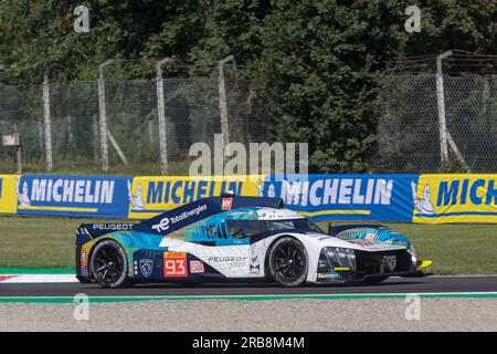 Monza Circuit, Monza, Lombardei, Italien. 7. Juli 2023. 2023 FIA-Weltausdauermeisterschaft, 6 Stunden Monza; Peugeot Totalenergies 9X8 Gutschrift: Action Plus Sports/Alamy Live News Stockfoto