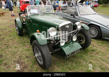 White Rose Cars Midge auf der Markeaton Car Show, Derby, 2023 Stockfoto