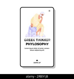 Historischer griechischer Denker-Phylosophie-Vektor Stock Vektor