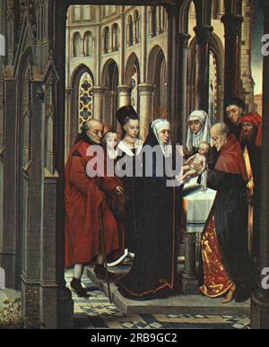 Die Präsentation im Tempel 1463 von Hans Memling Stockfoto