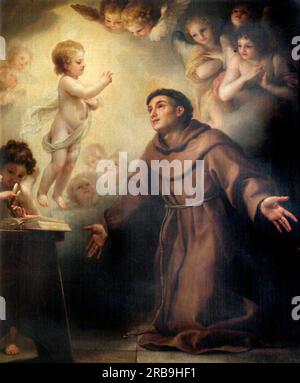 Das Kind Christus erscheint dem Heiligen Antonius von Padua 1765 von Anton Raphael Mengs Stockfoto