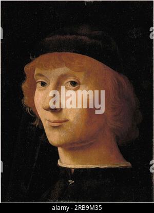 Porträt eines Mannes 1470; Italien von Antonello da Messina Stockfoto