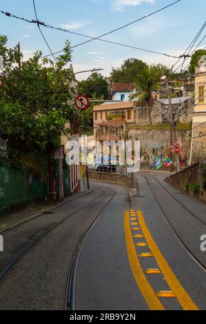 Zufällige Straßenbilder von Santa Teresa in Rio de Janeiro Stockfoto