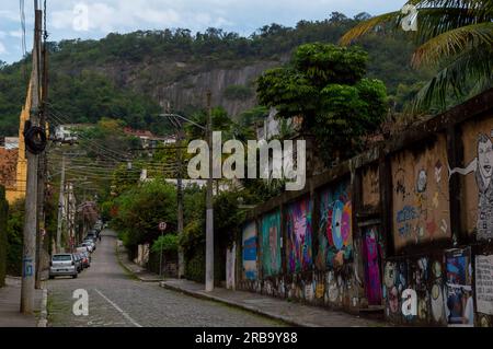 Zufällige Straßenbilder von Santa Teresa in Rio de Janeiro Stockfoto