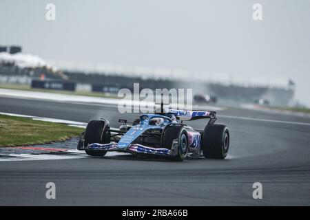 31 OCON Esteban (Fra), Alpine F1 Team A523, Aktion während des Formel 1 Aramco British Grand Prix 2023, 10. Runde der Formel-1-Weltmeisterschaft 2023 vom 7. Bis 9. Juli 2023 auf der Silverstone Circuit in Silverstone, Großbritannien Stockfoto