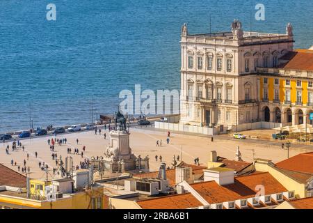 Praça Comercio, Lissabon, Portugal Stockfoto