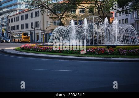 Infante-Avenue-Brunnen, insel madeira, Portugal Stockfoto