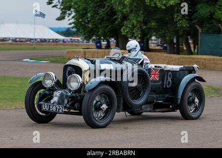 1929 Bentley Blower „UU 5872“ am Bicester Heritage Flywheel 2023. Stockfoto