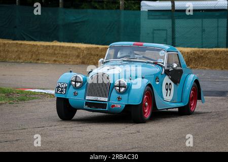 1954 Morgan Plus 4, im Bicester Heritage Flywheel 2023. Stockfoto