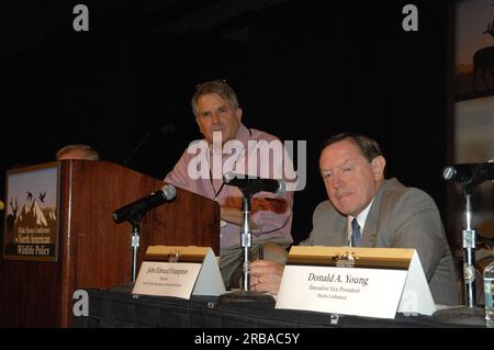 Breakout Meetings unter der Leitung von Minister Dirk Kempthorne und anderen Regierungsvertretern, staatlichen und privaten Organisationen, die im Rahmen der White House Conference on North American Wildlife Policy im Downtown Reno Ballroom, Reno, Nevada, durchgeführt werden Stockfoto