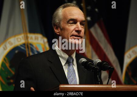 Abschiedsversammlung im Innenministerium für den scheidenden Sekretär Dirk Kempthorne Stockfoto