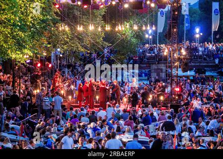 Amsterdam, Holand, Grachtenfestival Stockfoto