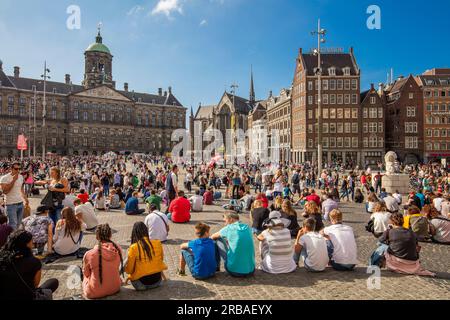 Amsterdam, Holand, DAMPLATZ Stockfoto
