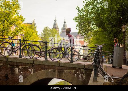 Amsterdam, Holand, VOORBURGWAL Stockfoto