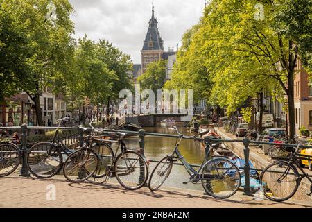 Amsterdam, Holand, SPIEGELGRACHT PRINSENGRACHT Stockfoto