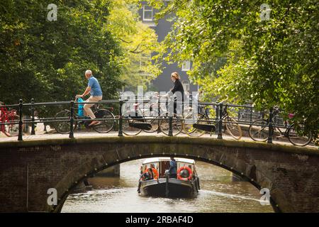 Amsterdam, Holand, REGULIERSGRACHT - KEIZERSGRACHT Stockfoto