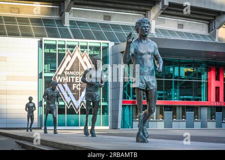 Terry Fox Memorial von Douglas Coupland, BC Place, Vancouver, British Columbia, Kanada Stockfoto