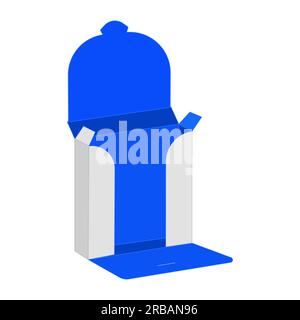 Kleidungsbox Vektorhemd-Box, Kleidungsbox 3D Illusion Stock Vektor