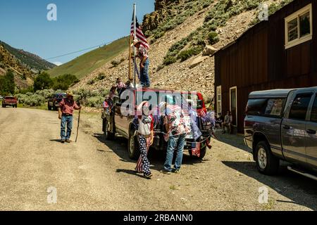 Clayton Idaho Parade am 4. Juli Stockfoto