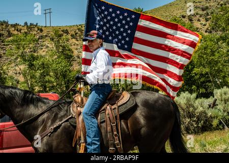 Clayton Idaho Parade am 4. Juli Stockfoto