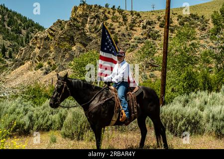 Clayton Idaho Parade am 4. Juli Stockfoto