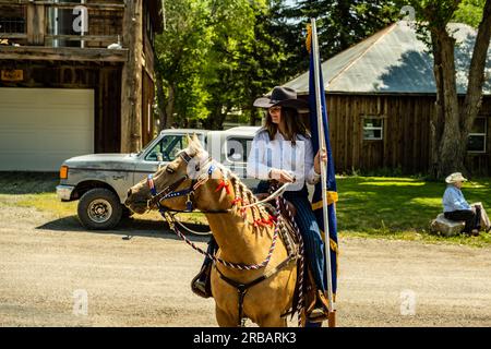 Clayton Idaho Parade am 4. Juli Stockfoto