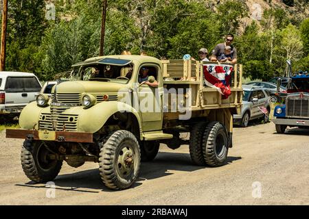 Clayton Idaho Parade am 4. Juli Stockfoto