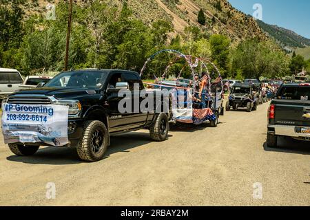 Clayton Idaho Parade am 4. Juli Stockfoto