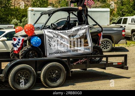 Clayton Idaho Parade am 4. Juli Stockfoto