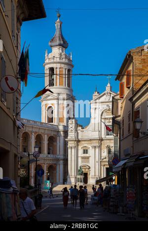 Basilika des Heiligen Hauses, Piazza della Madonna, Loreto, Ancona, Marken, Italien Stockfoto