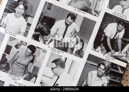 Jahrbuch der High School im Jahrgang 1970, USA Stockfoto