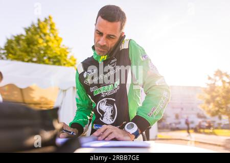 Rodez, Frankreich. 08. Juli 2023. CAMILLI Eric, VEILLAS Benjamin, Citroën C3 Rally2, Portrait während der Rallye Aveyron Rouergue Occitanie 2023, 5. Runde des Championnat de France des Rallyes 2023, vom 17. Bis 18. Juni in Rodez, Frankreich - Photo Bastien Roux/DPPI Credit: DPPI Media/Alamy Live News Stockfoto