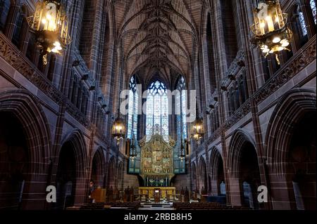 Innenansicht, Lady Chapel, Liverpool Kathedrale, Toxteth, Liverpool, England, Vereinigtes Königreich Stockfoto